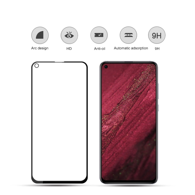 mocolo 0.33mm 9H 2.5D Full Glue Tempered Glass Film for Huawei Nova 4 / Honor View 20(Black)