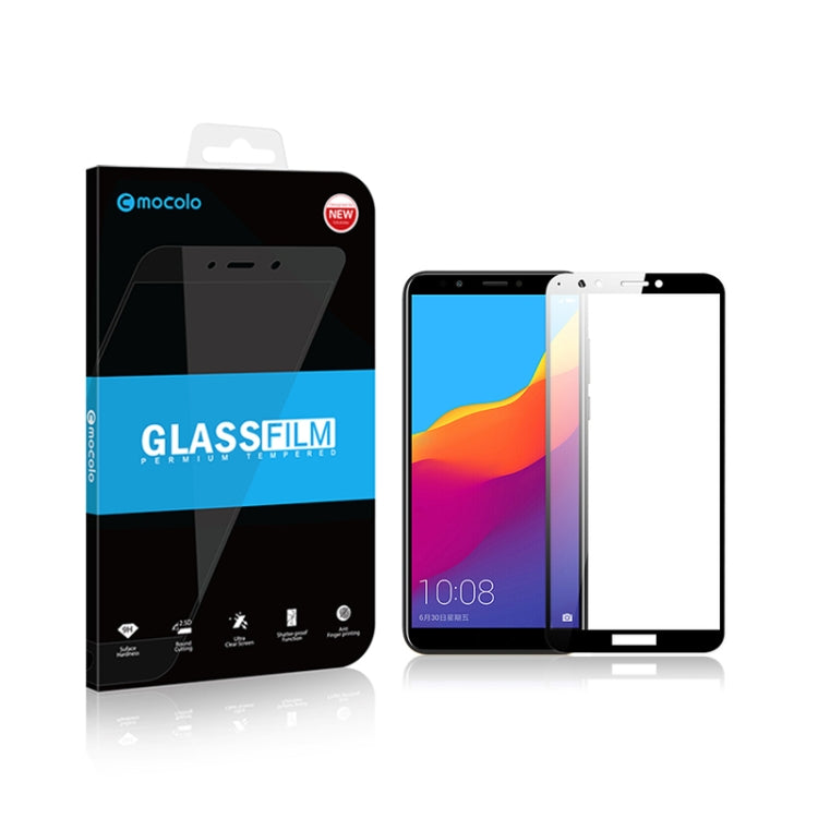 mocolo 0.33mm 9H 2.5D Full Glue Tempered Glass Film for Huawei Honor 7A / Enjoy 8e / Y6 2018(Black)