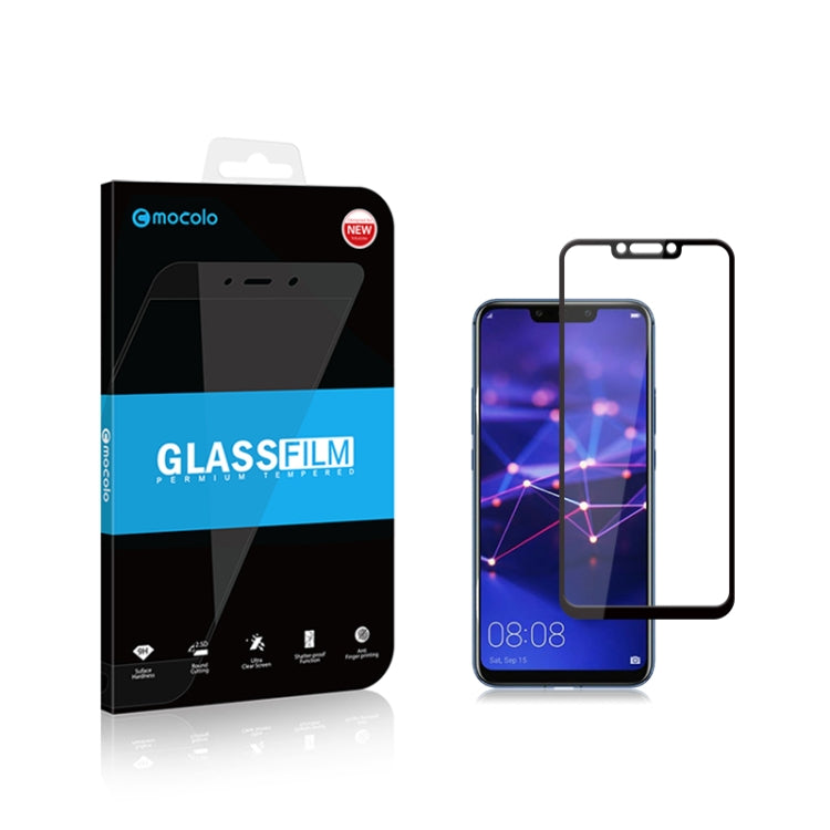 mocolo 0.33mm 9H 2.5D Full Glue Tempered Glass Film for Huawei Mate 20 Lite / Maimang 7 / Nova 3i / Nova 3 / P Smart Plus(Black)