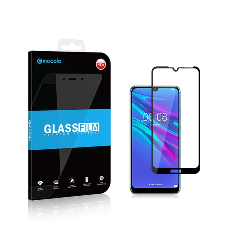 2pcs mocolo 0.33mm 9H 2.5D Full Glue Tempered Glass Film for Huawei Honor8A/ Y6 2019(Black)