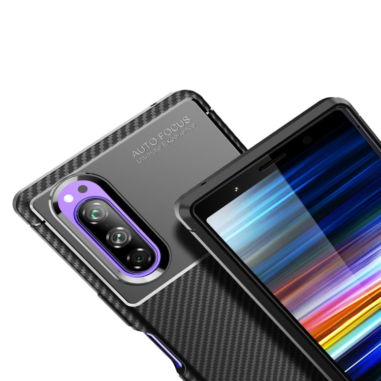 Beetle Series Carbon Fiber Texture Shockproof TPU Case for Sony Xperia 2
