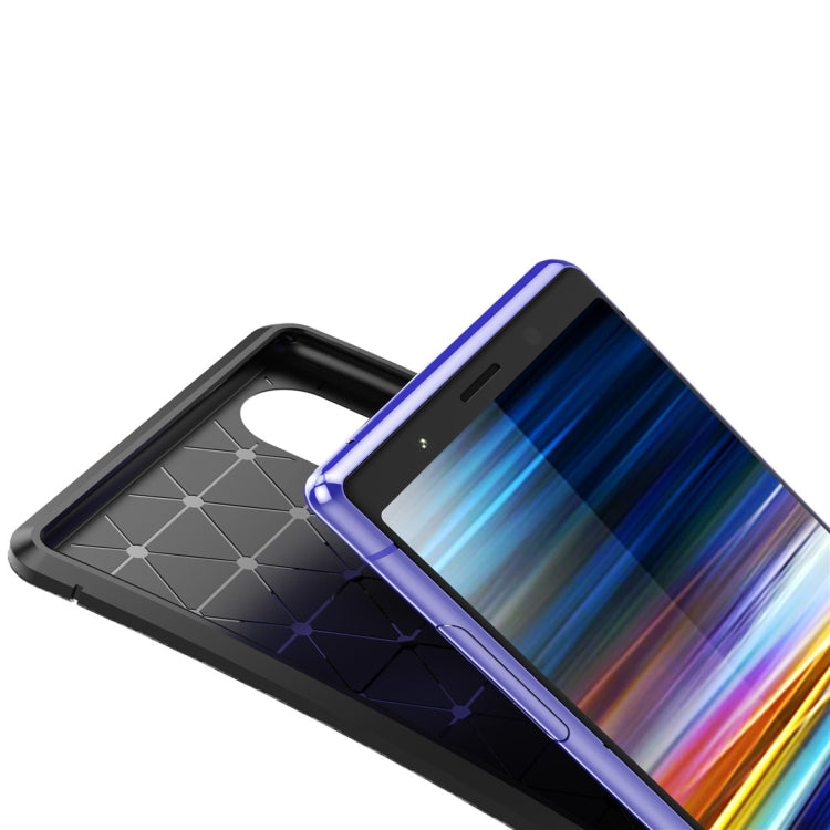 Beetle Series Carbon Fiber Texture Shockproof TPU Case for Sony Xperia 2
