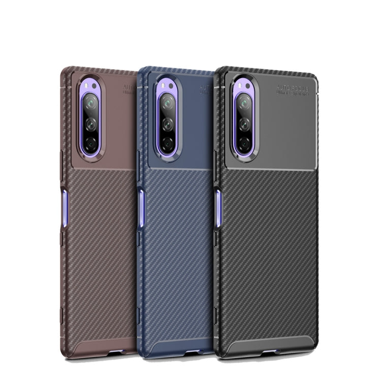 Beetle Series Carbon Fiber Texture Shockproof TPU Case for Sony Xperia 2