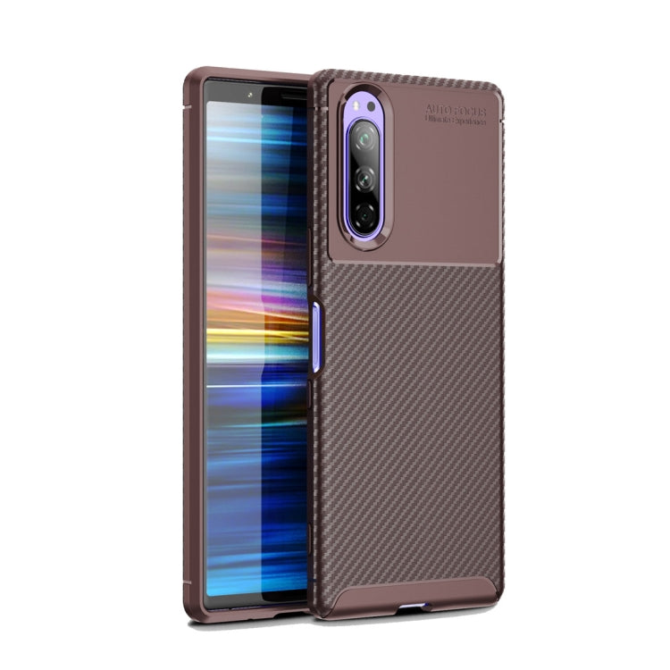 Beetle Series Carbon Fiber Texture Shockproof TPU Case for Sony Xperia 2