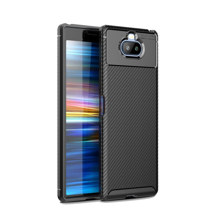 Beetle Series Carbon Fiber Texture Shockproof TPU Case for Sony Xperia 20