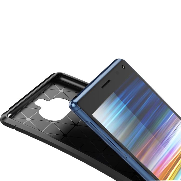 Beetle Series Carbon Fiber Texture Shockproof TPU Case for Sony Xperia 20