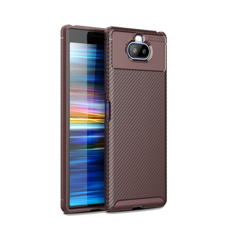 Beetle Series Carbon Fiber Texture Shockproof TPU Case for Sony Xperia 20