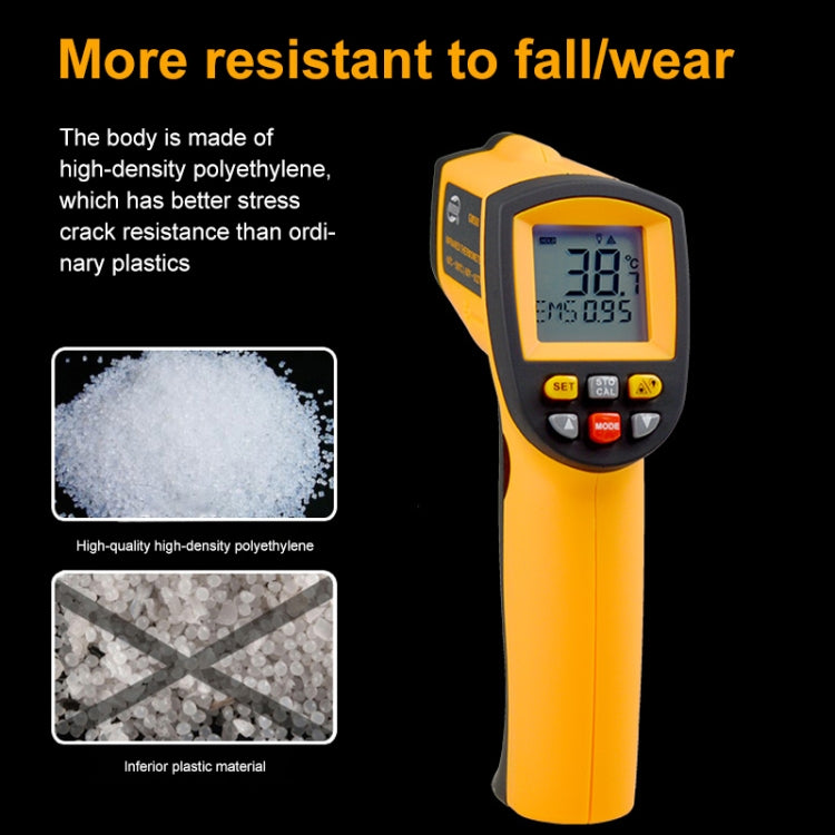 GM500 Durable / Non-contact Infrared Thermometer Measuring Temperature And Humidity, Auto Power Off, LCD Backlight Display