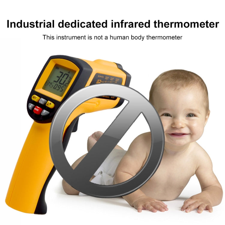 GM500 Durable / Non-contact Infrared Thermometer Measuring Temperature And Humidity, Auto Power Off, LCD Backlight Display