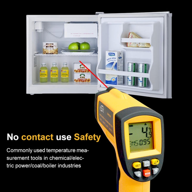 GM500 Durable / Non-contact Infrared Thermometer Measuring Temperature And Humidity, Auto Power Off, LCD Backlight Display