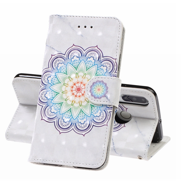 3D Visual Painting Left And Right Open Leather Case for Huawei P30 Lite&Nova 4E , With Bracket & Card Slot & Wallet & Bracelet