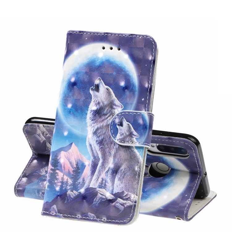 3D Visual Painting Left And Right Open Leather Case for Huawei P30 Lite&Nova 4E , With Bracket & Card Slot & Wallet & Bracelet