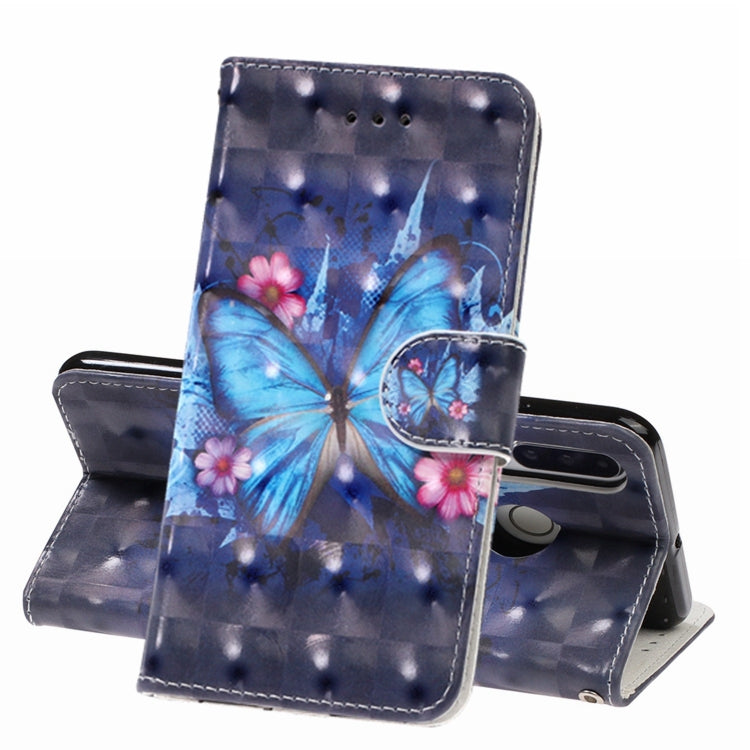 3D Visual Painting Left And Right Open Leather Case for Huawei P30 Lite&Nova 4E , With Bracket & Card Slot & Wallet & Bracelet