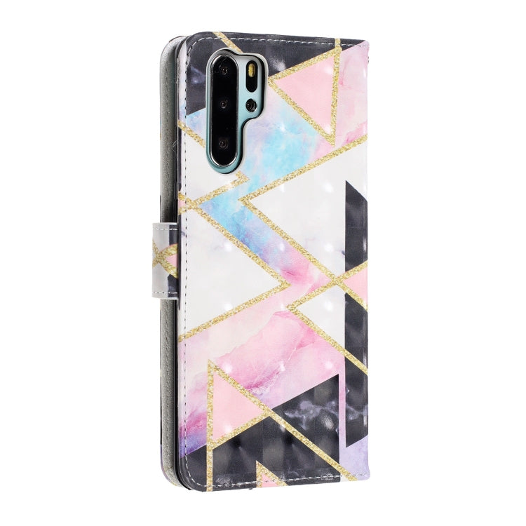 3D Visual Painting Left And Right Open Leather Case for Huawei P30 Pro , With Bracket & Card Slot & Wallet & Bracelet