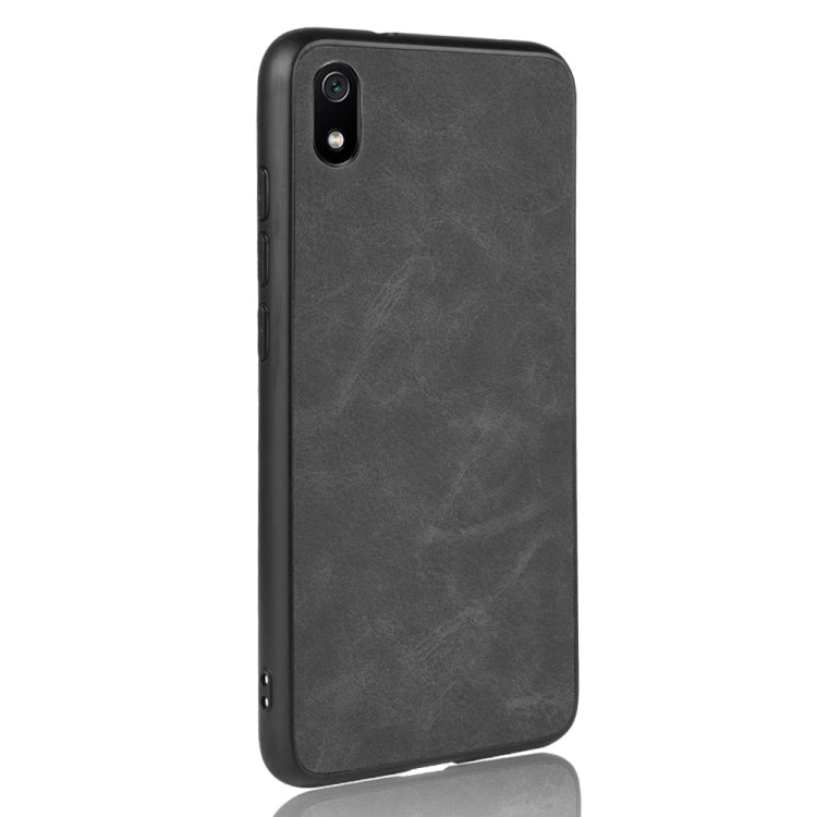 Shockproof Sheep Skin PC + PU + TPU Case for Xiaomi Redmi 7A(Black)