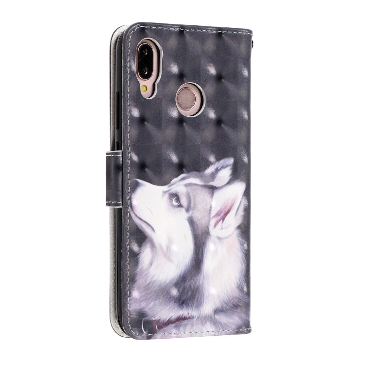 3D Visual Painting Left And Right Open Leather Case for Huawei P20 lite & Nova 3e &P9 lite 2018 , With Bracket & Card Slot & Wallet & Bracelet