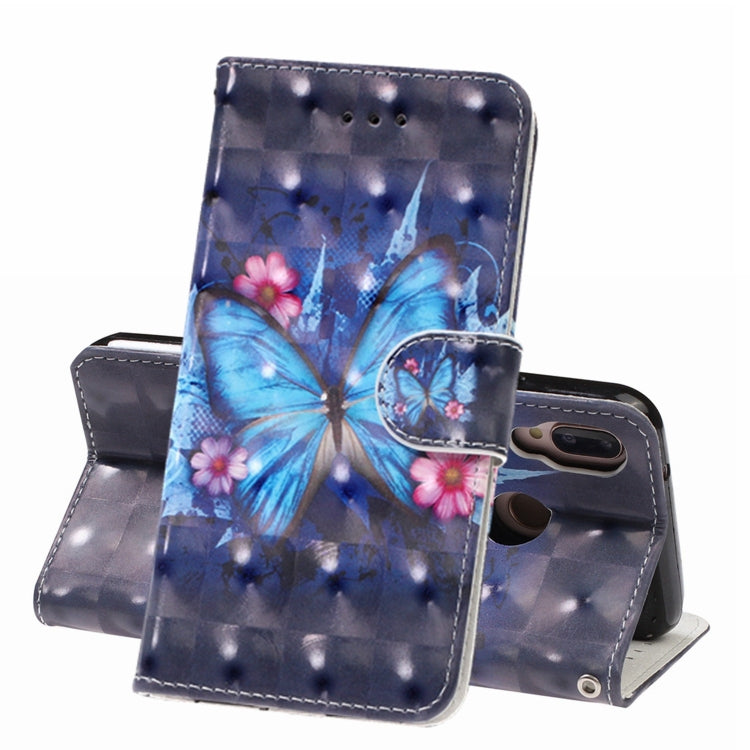 3D Visual Painting Left And Right Open Leather Case for Huawei P20 lite & Nova 3e &P9 lite 2018 , With Bracket & Card Slot & Wallet & Bracelet