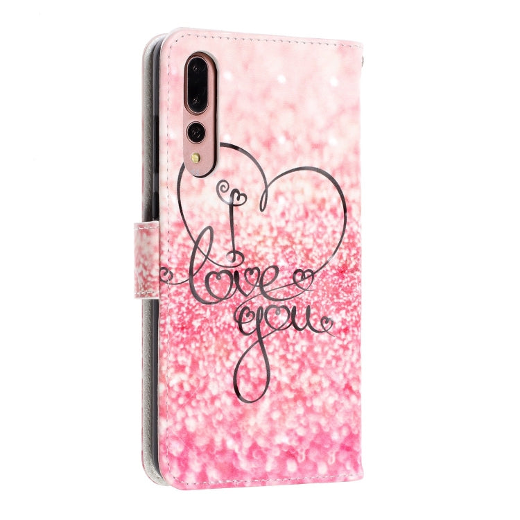 3D Visual Painting Left And Right Open Leather Case for Huawei P20 Pro& P20 Plus , With Bracket & Card Slot & Wallet & Bracelet