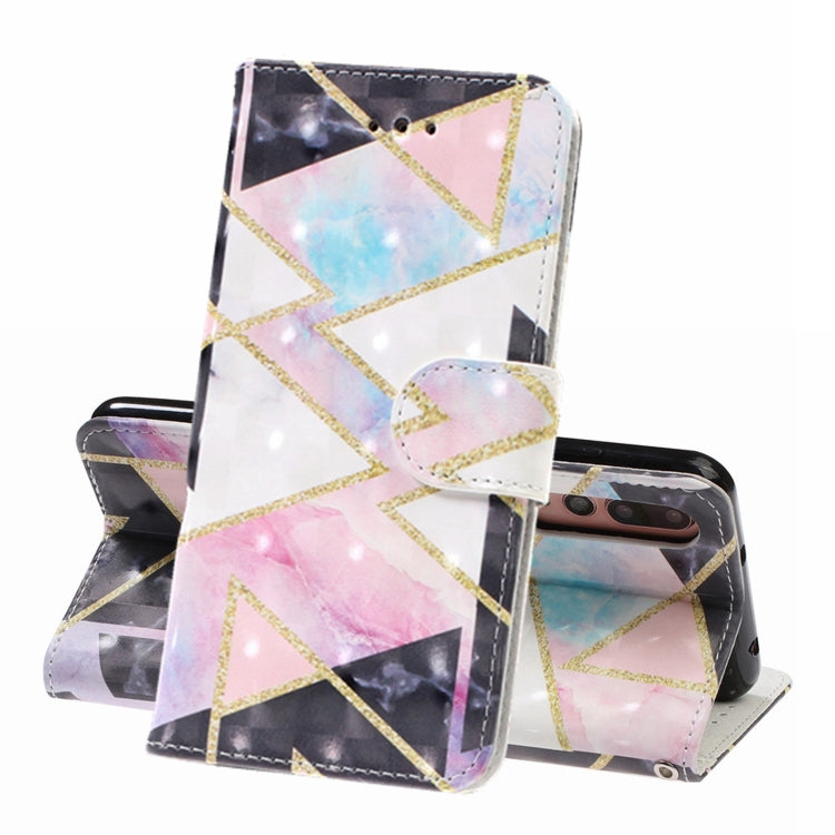 3D Visual Painting Left And Right Open Leather Case for Huawei P20 Pro& P20 Plus , With Bracket & Card Slot & Wallet & Bracelet