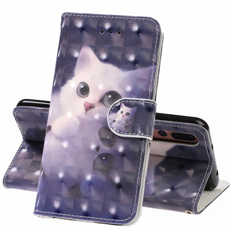 3D Visual Painting Left And Right Open Leather Case for Huawei P20 Pro& P20 Plus , With Bracket & Card Slot & Wallet & Bracelet