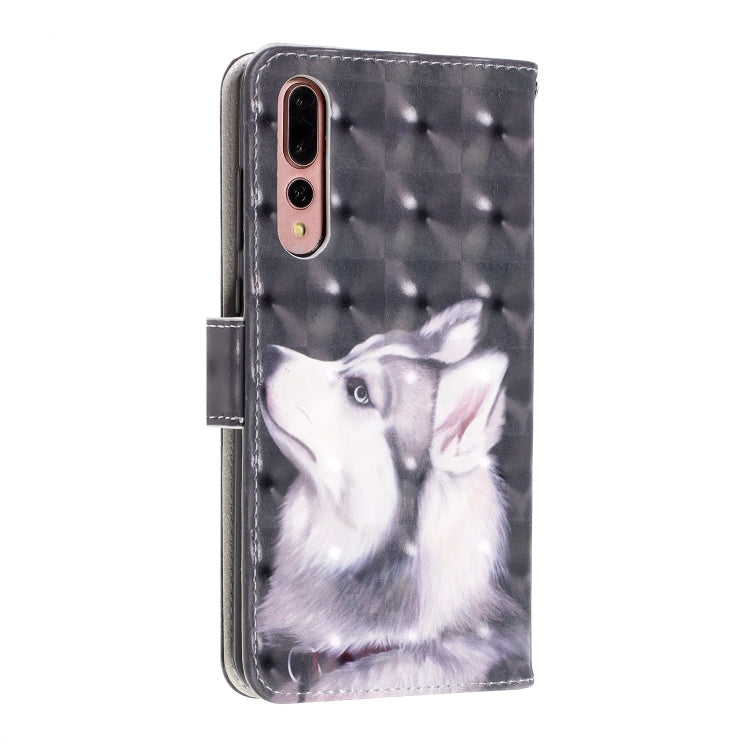 3D Visual Painting Left And Right Open Leather Case for Huawei P20 Pro& P20 Plus , With Bracket & Card Slot & Wallet & Bracelet