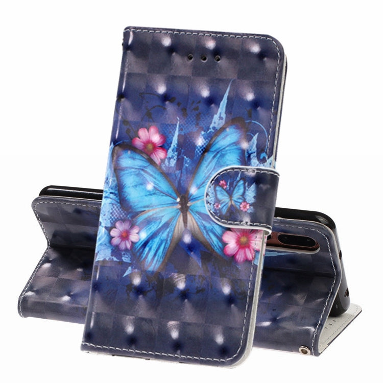 3D Visual Painting Left And Right Open Leather Case for Huawei P20 Pro& P20 Plus , With Bracket & Card Slot & Wallet & Bracelet