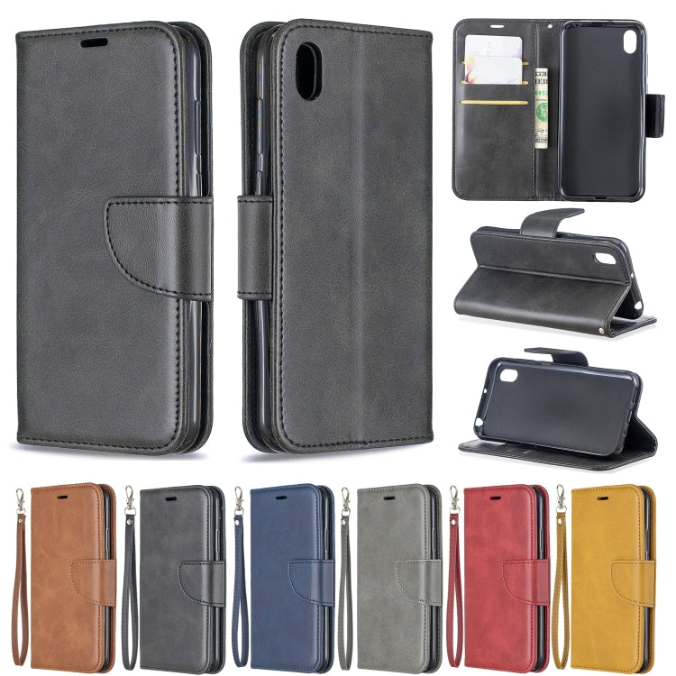 Retro Lambskin Texture Pure Color Horizontal Flip PU Leather Case for Huawei Y5 2019 & Honor 8s, with Holder & Card Slots & Wallet & Lanyard