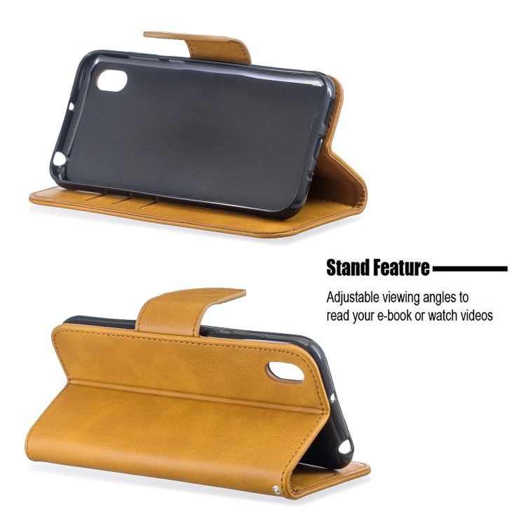 Retro Lambskin Texture Pure Color Horizontal Flip PU Leather Case for Huawei Y5 2019 & Honor 8s, with Holder & Card Slots & Wallet & Lanyard