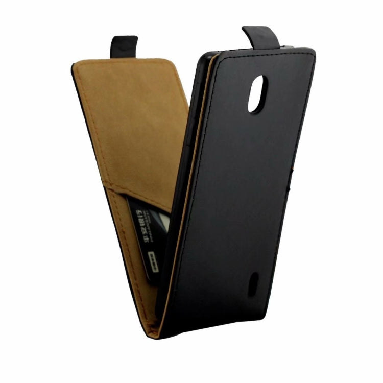 Business Style Vertical Flip TPU Leather Case with Card Slot for Nokia 1Plus(black)