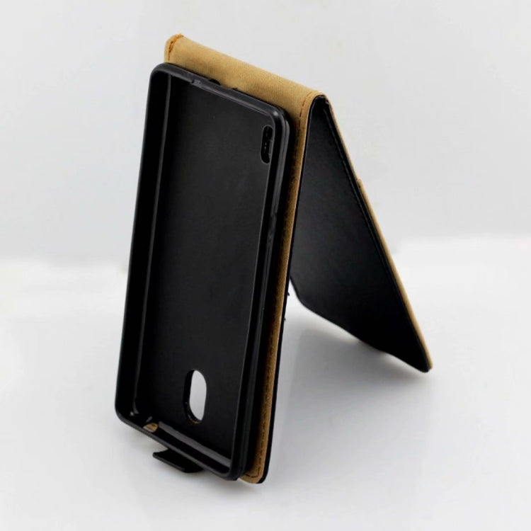 Business Style Vertical Flip TPU Leather Case with Card Slot for Nokia 1Plus(black)