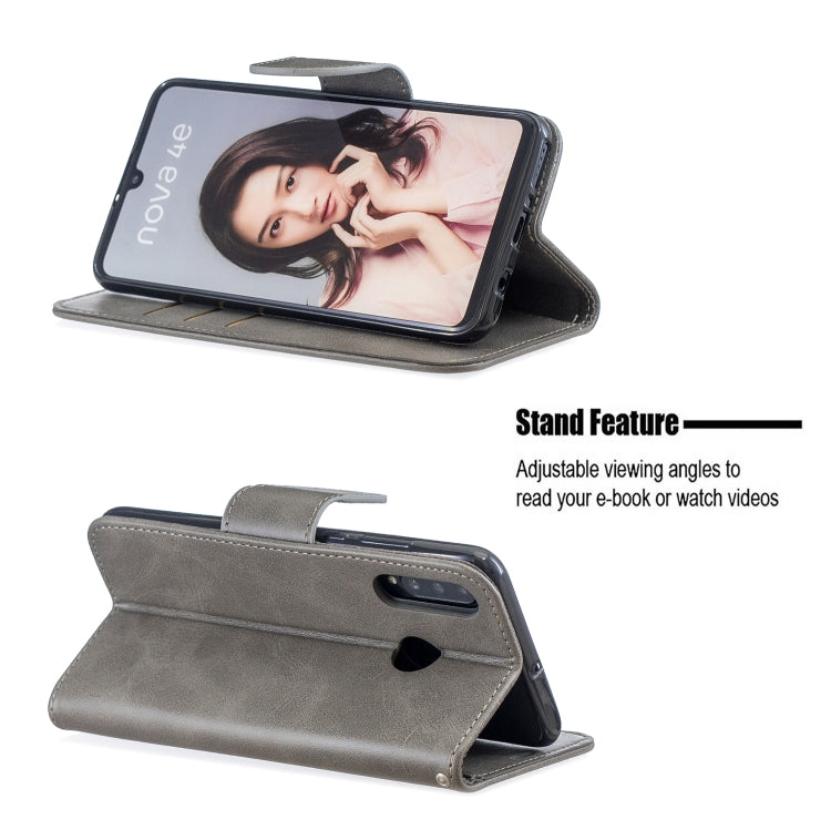 Retro Lambskin Texture Pure Color Horizontal Flip PU Leather Case for Huawei P30 Lite & Nove 4e, with Holder & Card Slots & Wallet & Lanyard