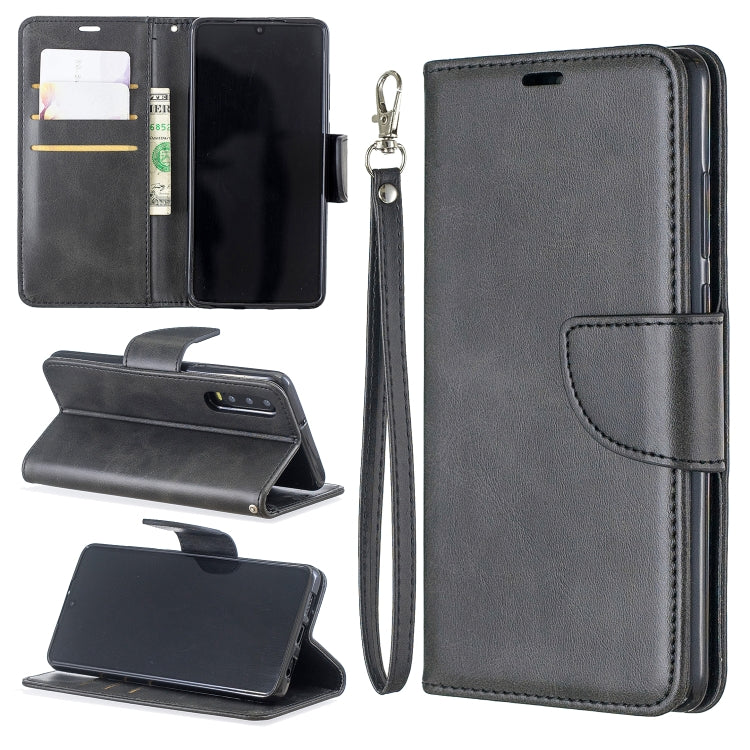 Retro Lambskin Texture Pure Color Horizontal Flip PU Leather Case for Huawei P30, with Holder & Card Slots & Wallet & Lanyard