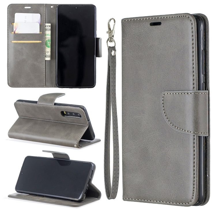 Retro Lambskin Texture Pure Color Horizontal Flip PU Leather Case for Huawei P30, with Holder & Card Slots & Wallet & Lanyard