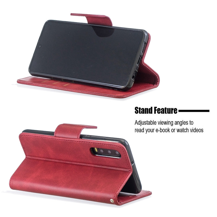 Retro Lambskin Texture Pure Color Horizontal Flip PU Leather Case for Huawei P30, with Holder & Card Slots & Wallet & Lanyard