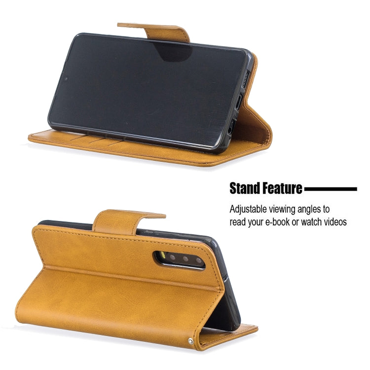 Retro Lambskin Texture Pure Color Horizontal Flip PU Leather Case for Huawei P30, with Holder & Card Slots & Wallet & Lanyard