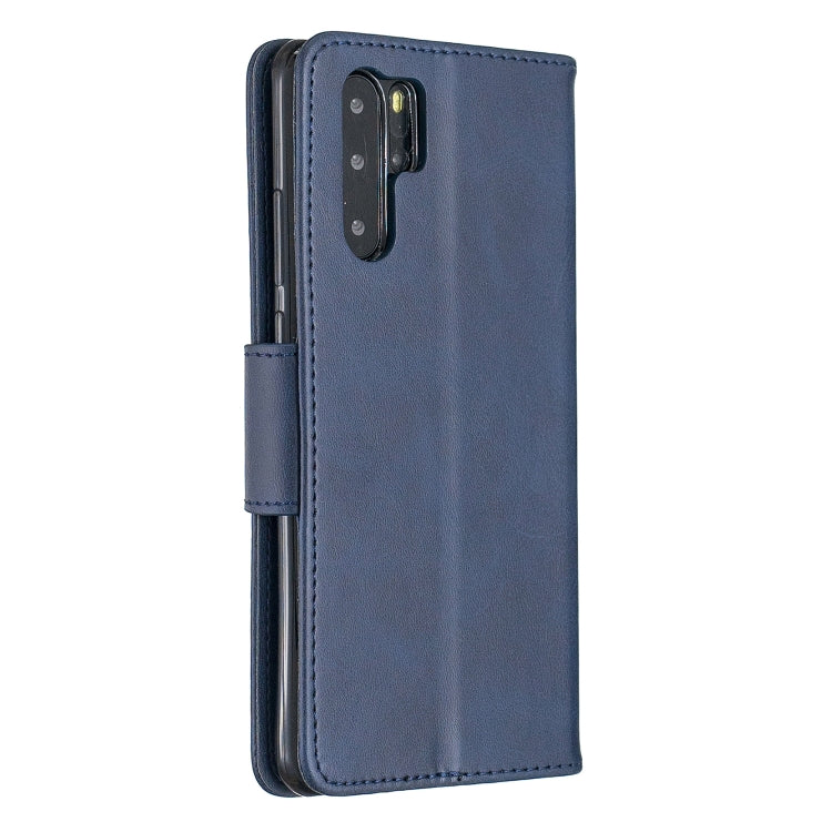 Retro Lambskin Texture Pure Color Horizontal Flip PU Leather Case for Huawei P30 Pro, with Holder & Card Slots & Wallet & Lanyard