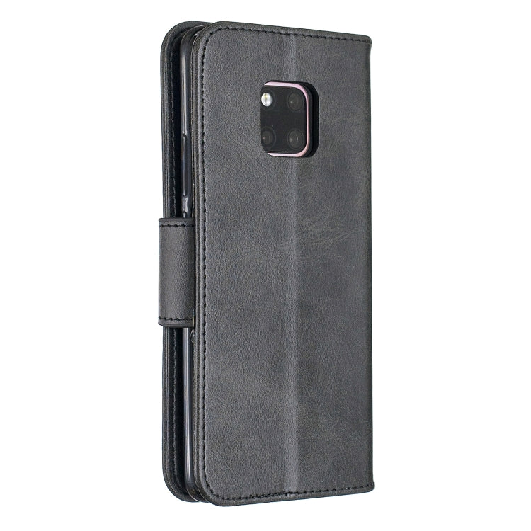 Retro Lambskin Texture Pure Color Horizontal Flip PU Leather Case For Huawei Mate 20 Pro, with Holder & Card Slots & Wallet & Lanyard