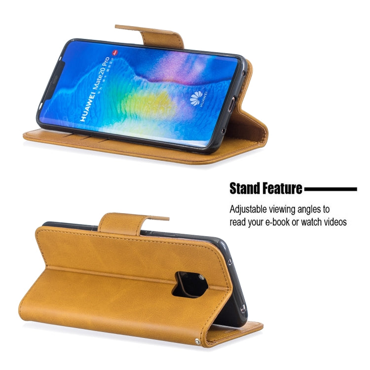 Retro Lambskin Texture Pure Color Horizontal Flip PU Leather Case For Huawei Mate 20 Pro, with Holder & Card Slots & Wallet & Lanyard