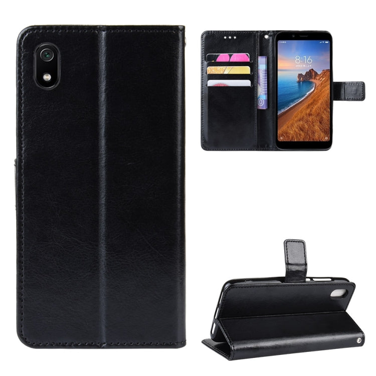 Retro Crazy Horse Texture Horizontal Flip Leather Case for Xiaomi Redmi 7A , with Holder & Card Slots & Photo Frame