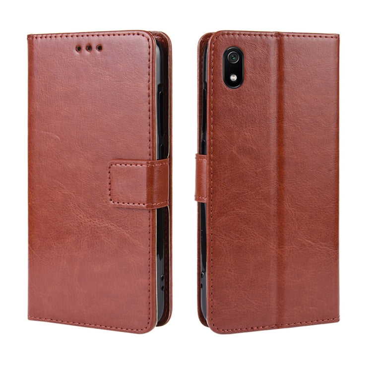 Retro Crazy Horse Texture Horizontal Flip Leather Case for Xiaomi Redmi 7A , with Holder & Card Slots & Photo Frame