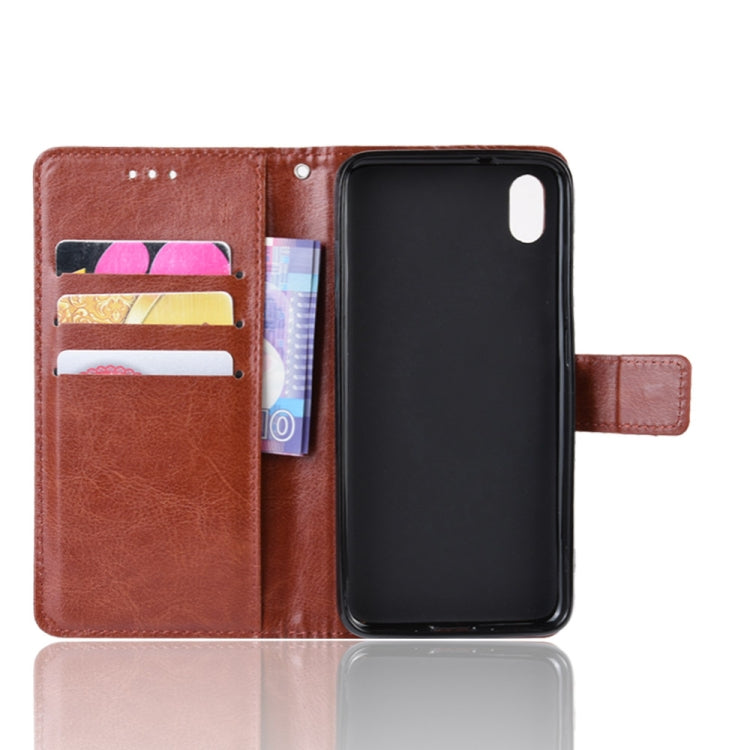 Retro Crazy Horse Texture Horizontal Flip Leather Case for Xiaomi Redmi 7A , with Holder & Card Slots & Photo Frame
