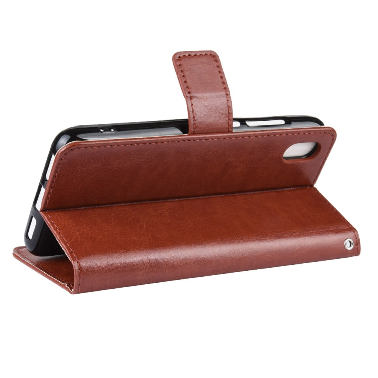 Retro Crazy Horse Texture Horizontal Flip Leather Case for Xiaomi Redmi 7A , with Holder & Card Slots & Photo Frame