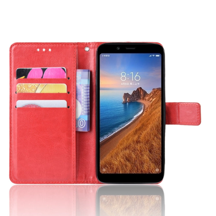Retro Crazy Horse Texture Horizontal Flip Leather Case for Xiaomi Redmi 7A , with Holder & Card Slots & Photo Frame