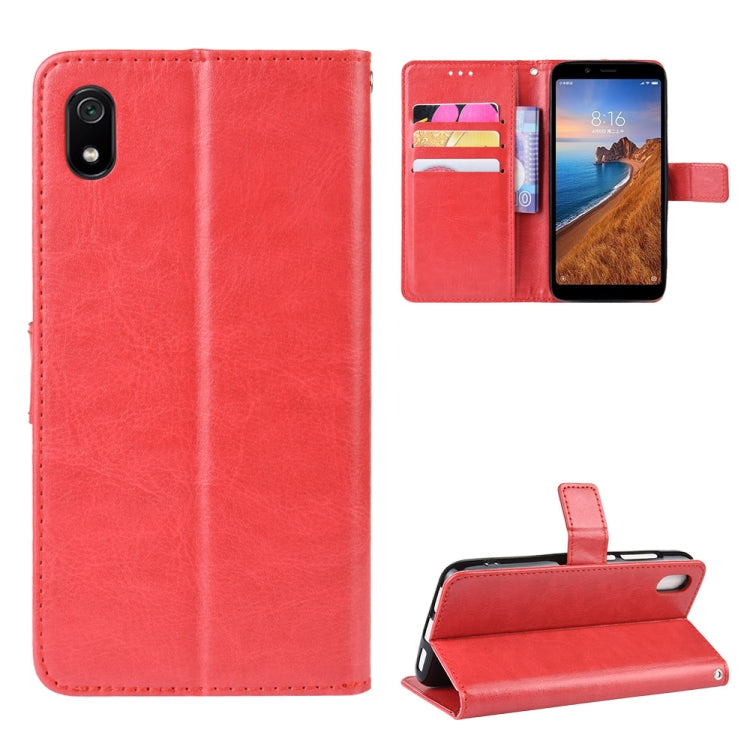 Retro Crazy Horse Texture Horizontal Flip Leather Case for Xiaomi Redmi 7A , with Holder & Card Slots & Photo Frame