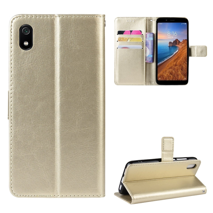 Retro Crazy Horse Texture Horizontal Flip Leather Case for Xiaomi Redmi 7A , with Holder & Card Slots & Photo Frame