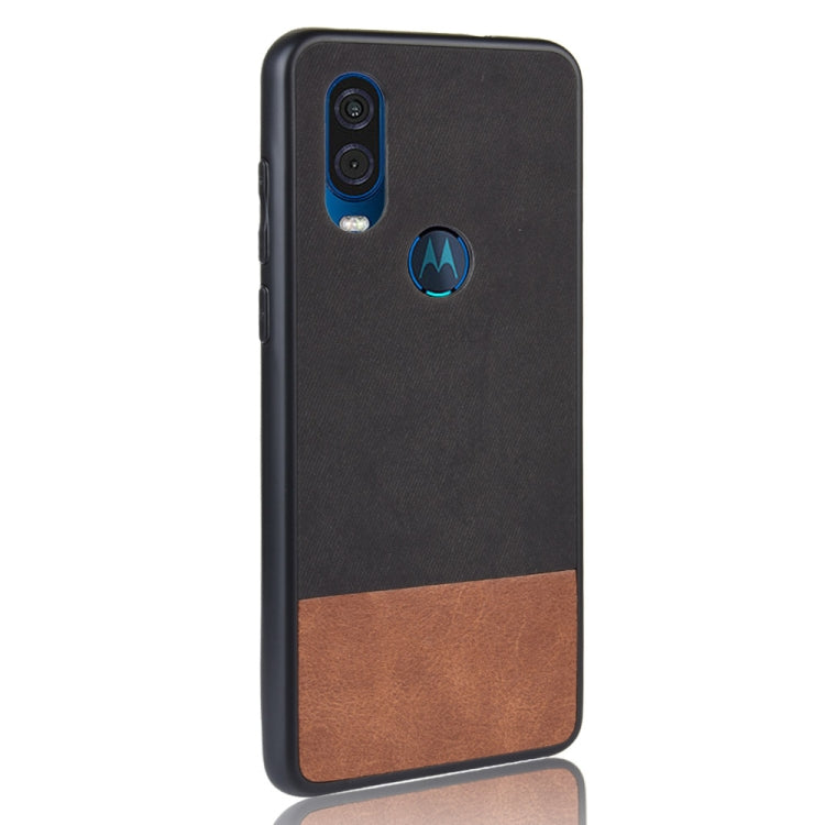 Shockproof Color Matching Denim PC + PU + TPU Protective Case for Motorola One Vision