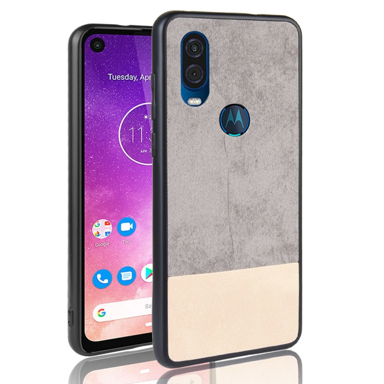 Shockproof Color Matching Denim PC + PU + TPU Protective Case for Motorola One Vision