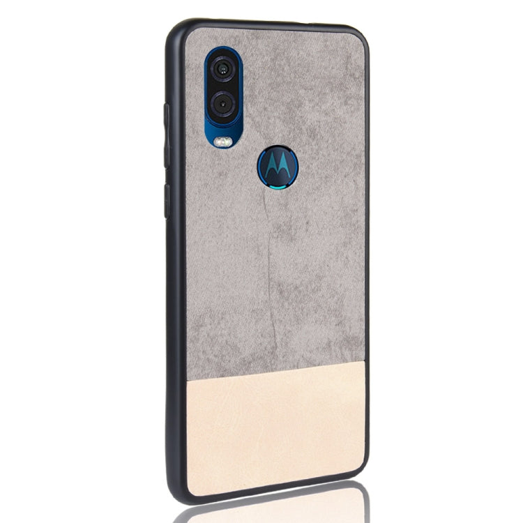 Shockproof Color Matching Denim PC + PU + TPU Protective Case for Motorola One Vision