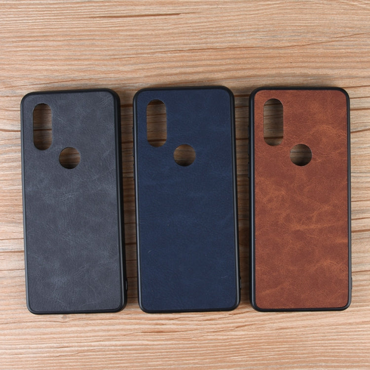 Shockproof Sheep Skin PC + PU + TPU Case for Motorola One Vision(Brown)