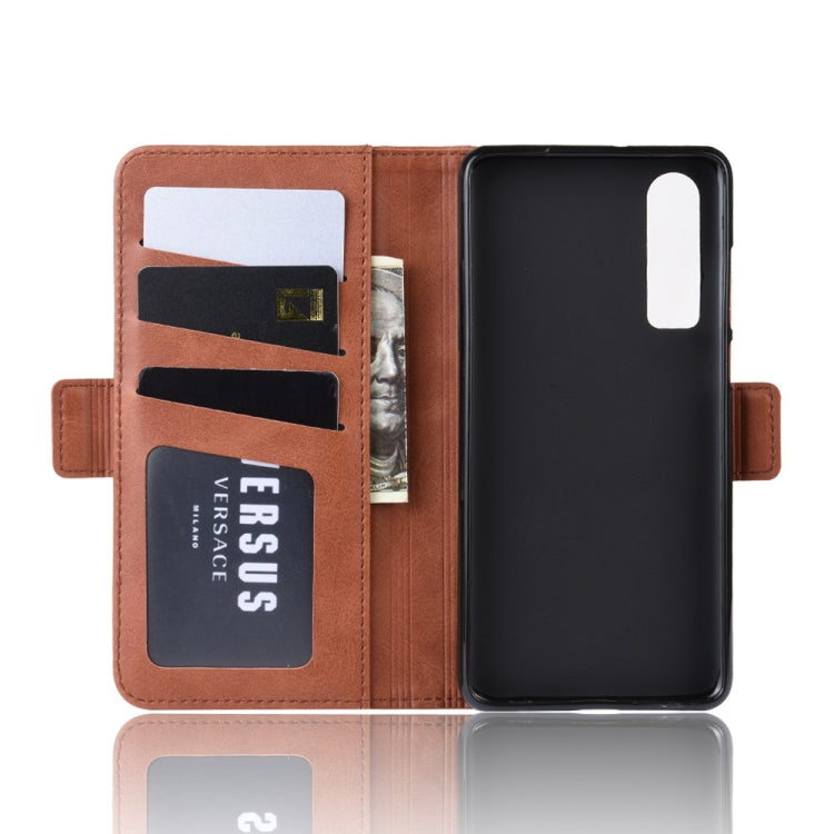 Dual-side Magnetic Buckle Horizontal Flip Leather Case for Huawei P30, with Holder & Card Slots & Wallet & Photo Frame